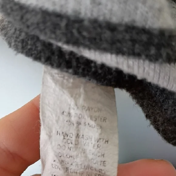 Alter'd State Black and White Striped Long Sleeve Top Women's Size Large - Picture 6 of 9